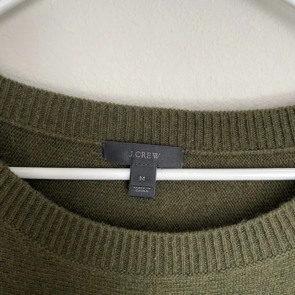 J. Crew Green Bow Wool Sweater (Size M)